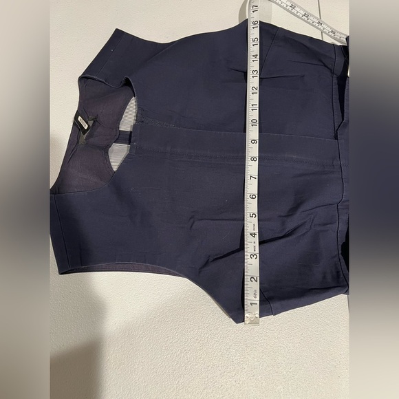 J.Crew Navy  blue  sleeves Dress  size 4 Heavyweight Cotton - Picture 7 of 9